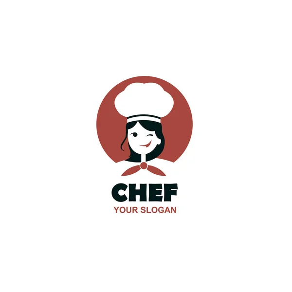 Mujer Chef Diseño Aislado Sobre Fondo Blanco — Vector de stock