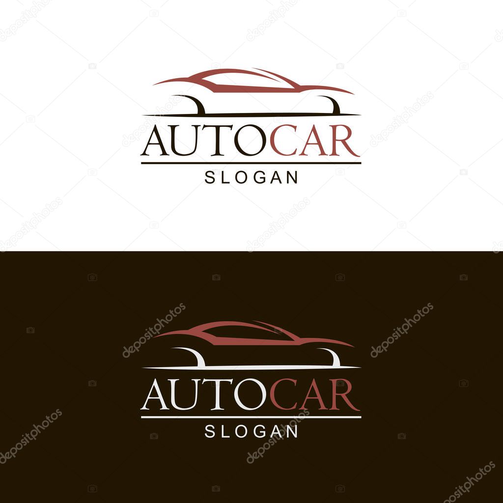 set of car emblems on black and white background