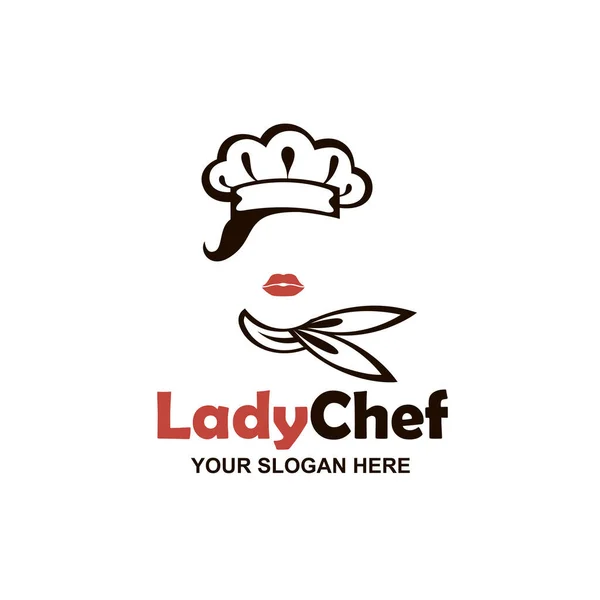 Chef Femme Design Isolé Sur Fond Blanc — Image vectorielle