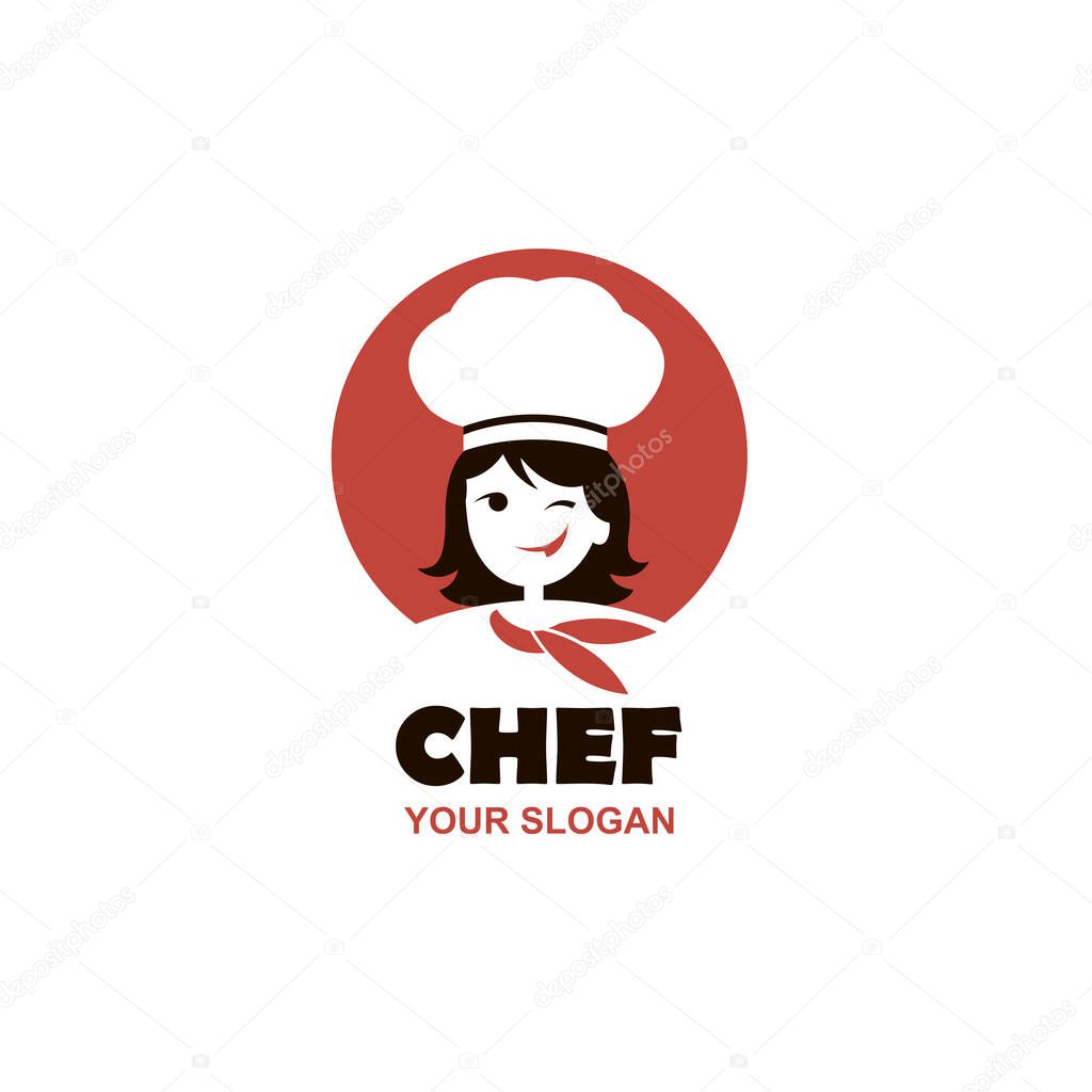 Chef woman design isolated on white background