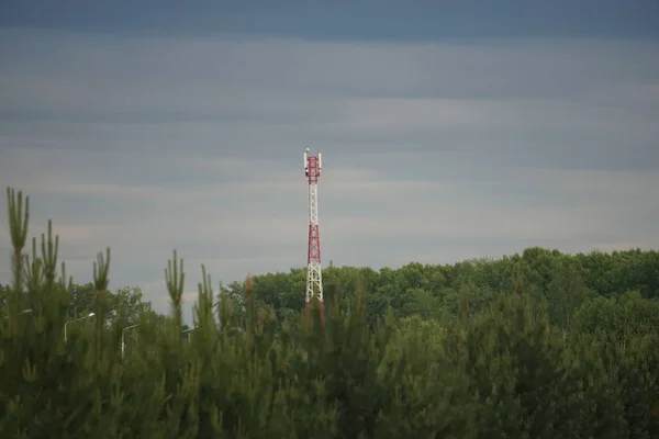 Телекоммуникация Связь Мобильная Связь Вышка — стоковое фото