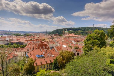 Prag şehir manzaralı ve Prag Kalesi manzarası