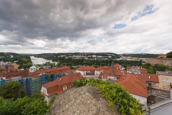 Pohled na město Praha od pevnosti Vyšehrad, Praha, Česká republika, — Stock fotografie