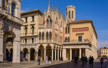 Padua, Veneto bölgesinin içinde Bina Ortaçağ Belediye Binası