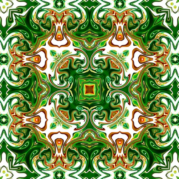 Renkli Mandala Oryantal Yuvarlak Desen Mistik Motif Soyut Egzotik Arka — Stok fotoğraf