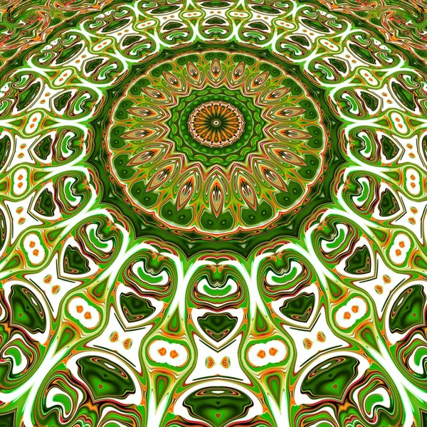 Renkli Mandala Oryantal Yuvarlak Desen Motif Mistik Plan Soyut Egzotik — Photo