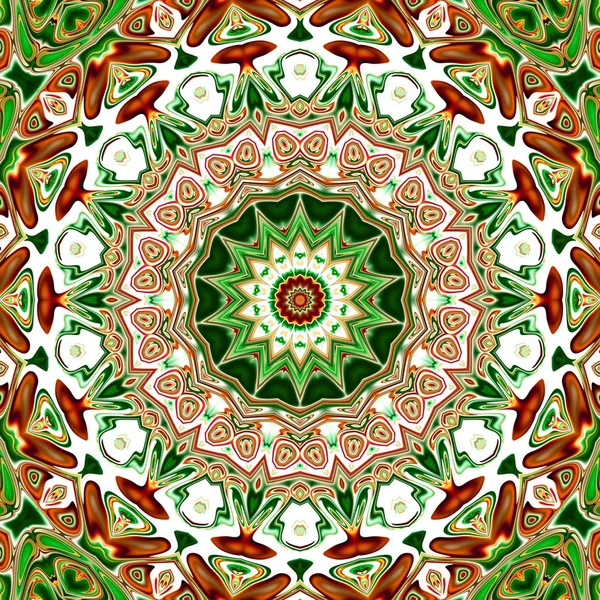 Renkli Mandala Vagyok Oryantal Yuvarlak Desen Mistik Motívum Soyut Egzotik — Stock Fotó