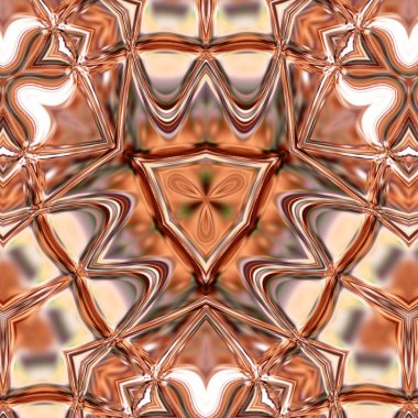 Renkli mandala. Oryantal yuvarlak desen. Mistik motif, Soyut egzotik arka planı. Fantastik fraktal tasarm, Psychedelic dijital sanat, Parlayan geometrik doku.