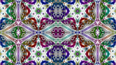 Benzersiz mandala, Oriental yuvarlak desen, mistik motifi, egzotik arka plan. Fantastik fraktal tasarım, geometrik doku parlayan renkli dijital sanat.