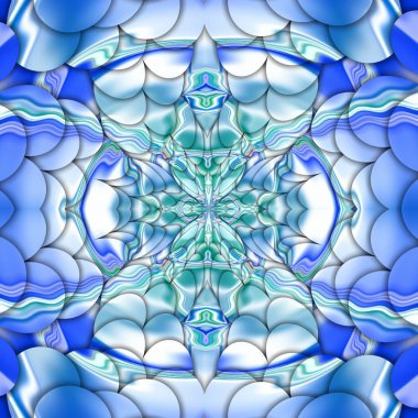 Benzersiz mandala, Oriental yuvarlak desen, mistik motifi, egzotik arka plan. Fantastik fraktal tasarım, geometrik doku parlayan renkli dijital sanat.