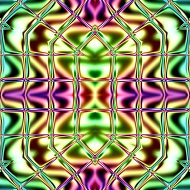 Benzersiz mandala, Oriental yuvarlak desen, mistik motifi, egzotik arka plan. Fantastik fraktal tasarım, geometrik doku parlayan renkli dijital sanat.