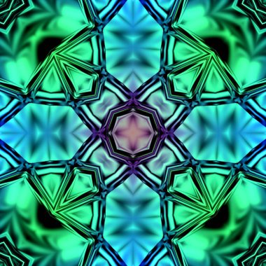 Benzersiz mandala, Oriental yuvarlak desen, mistik motifi, egzotik arka plan. Fantastik fraktal tasarım, geometrik doku parlayan renkli dijital sanat.