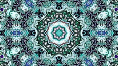 Benzersiz mandala, Oriental yuvarlak desen, mistik motifi, egzotik arka plan. Fantastik fraktal tasarım, geometrik doku parlayan renkli dijital sanat.