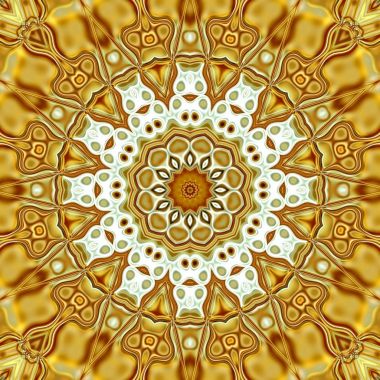 Benzersiz mandala, Oriental yuvarlak desen, mistik motifi, egzotik arka plan. Fantastik fraktal tasarım, geometrik doku parlayan renkli dijital sanat.