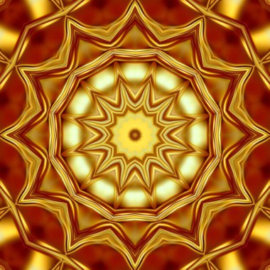 Benzersiz mandala, Oriental yuvarlak desen, mistik motifi, egzotik arka plan. Fantastik fraktal tasarım, geometrik doku parlayan renkli dijital sanat.