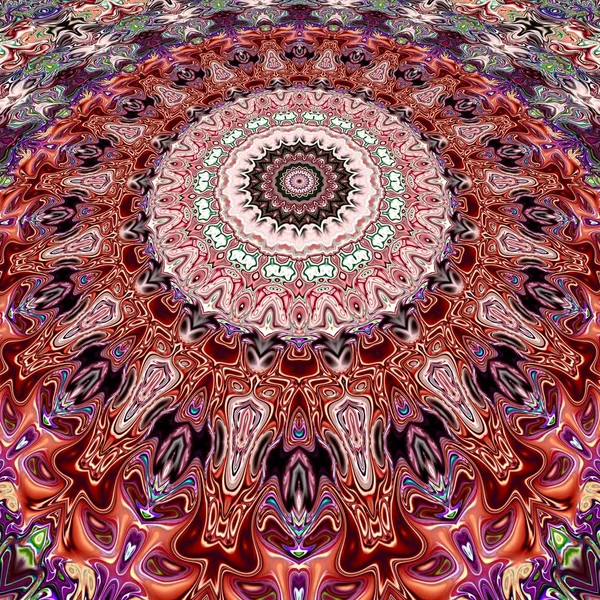 Mandala Único Patrón Redondo Oriental Motivo Místico Fondo Exótico Abstracto — Foto de Stock