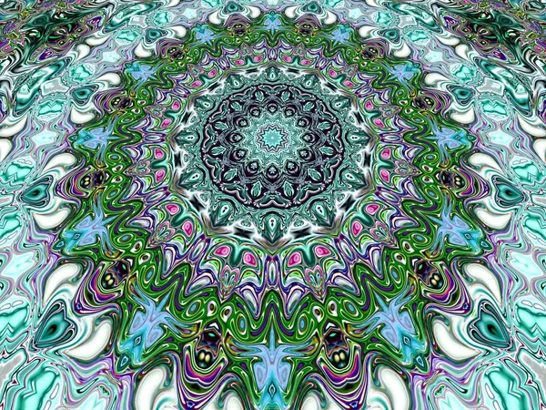 Mandala Unique Motif Rond Oriental Motif Mystique Fond Exotique Abstrait — Photo