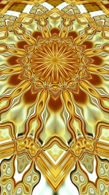 Benzersiz mandala, Oriental yuvarlak desen, mistik motifi, egzotik arka plan. Fantastik fraktal tasarım, geometrik doku parlayan renkli dijital sanat.