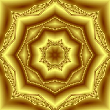 Benzersiz mandala, Oriental yuvarlak desen, mistik motifi, egzotik arka plan. Fantastik fraktal tasarım, geometrik doku parlayan renkli dijital sanat.