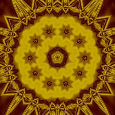 Benzersiz mandala, Oriental yuvarlak desen, mistik motifi, egzotik arka plan. Fantastik fraktal tasarım, geometrik doku parlayan renkli dijital sanat.