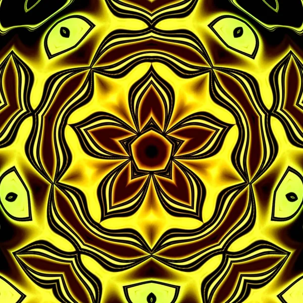 Mandala Único Patrón Redondo Oriental Motivo Místico Fondo Exótico Abstracto — Foto de Stock