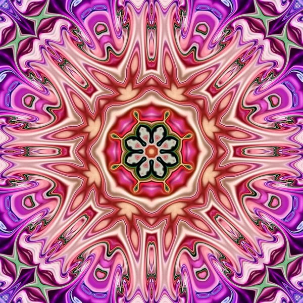 Mandala Único Patrón Redondo Oriental Motivo Místico Fondo Exótico Abstracto —  Fotos de Stock