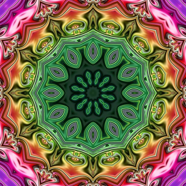 Mandala Original Padrão Redondo Oriental Motivo Místico Fundo Exótico Abstrato — Fotografia de Stock