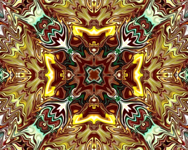 Unieke Mandala Oriental Ronde Patroon Mystieke Motif Abstracte Exotische Achtergrond — Stockfoto