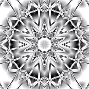 Benzersiz mandala, Oriental yuvarlak desen, mistik motifi, egzotik arka plan. Fantastik fraktal tasarım, geometrik doku parlayan renkli dijital sanat.