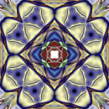 Benzersiz mandala, Oriental yuvarlak desen, mistik motifi, egzotik arka plan. Fantastik fraktal tasarım, geometrik doku parlayan renkli dijital sanat.