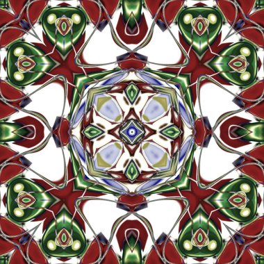 Benzersiz mandala, Oriental yuvarlak desen, mistik motifi, egzotik arka plan. Fantastik fraktal tasarım, geometrik doku parlayan renkli dijital sanat.