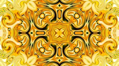 Benzersiz mandala, Oriental yuvarlak desen, mistik motifi, egzotik arka plan. Fantastik fraktal tasarım, geometrik doku parlayan renkli dijital sanat.