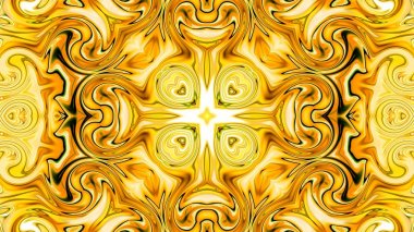 Benzersiz mandala, Oriental yuvarlak desen, mistik motifi, egzotik arka plan. Fantastik fraktal tasarım, geometrik doku parlayan renkli dijital sanat.