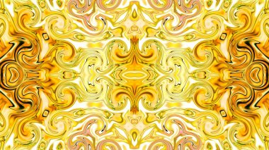 Benzersiz mandala, Oriental yuvarlak desen, mistik motifi, egzotik arka plan. Fantastik fraktal tasarım, geometrik doku parlayan renkli dijital sanat.