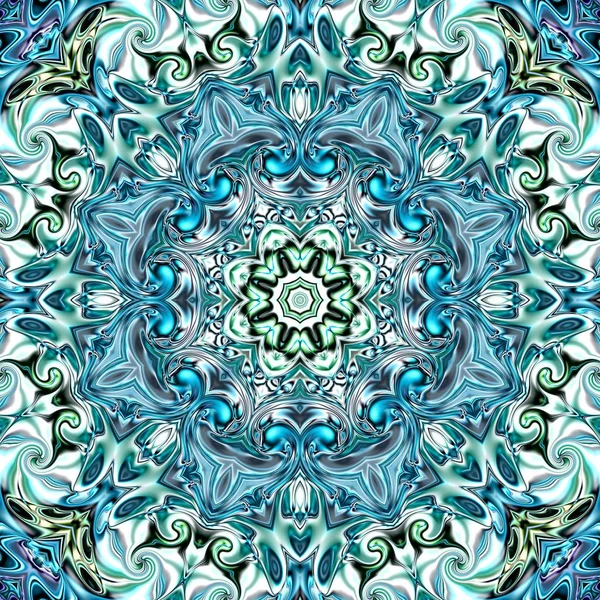 Mandala Único Patrón Redondo Oriental Motivo Místico Fondo Exótico Abstracto —  Fotos de Stock