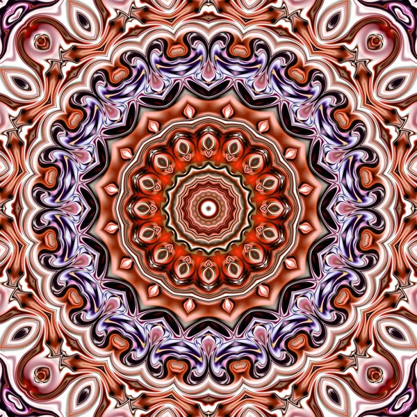 Mandala Original Padrão Redondo Oriental Motivo Místico Fundo Exótico Abstrato — Fotografia de Stock