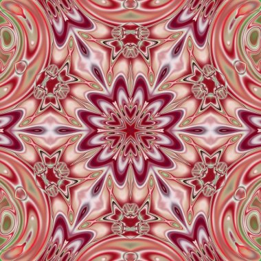 Benzersiz mandala, Oriental yuvarlak desen, mistik motifi, egzotik arka plan. Fantastik fraktal tasarım, geometrik doku parlayan renkli dijital sanat.