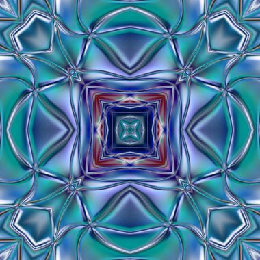 Benzersiz mandala, Oriental yuvarlak desen, mistik motifi, egzotik arka plan. Fantastik fraktal tasarım, geometrik doku parlayan renkli dijital sanat.