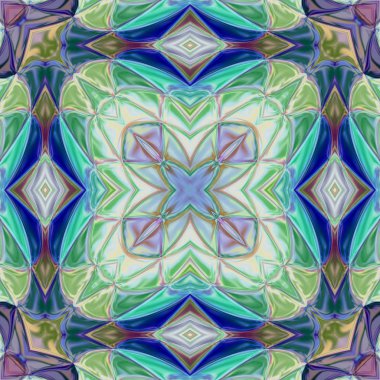 Benzersiz mandala, Oriental yuvarlak desen, mistik motifi, egzotik arka plan. Fantastik fraktal tasarım, geometrik doku parlayan renkli dijital sanat.