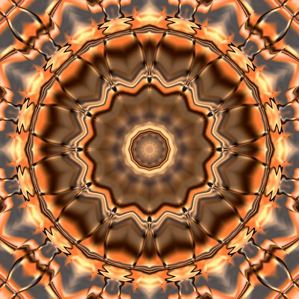 Mandala Único Patrón Redondo Oriental Motivo Místico Fondo Exótico Abstracto — Foto de Stock