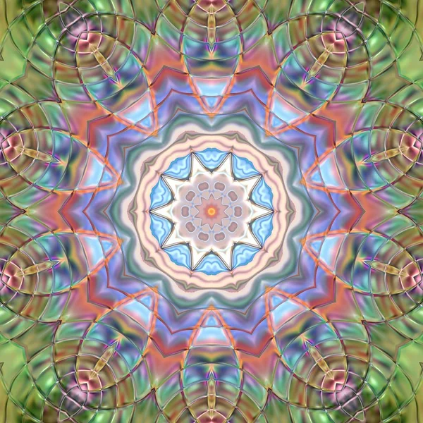 Mandala Único Patrón Redondo Oriental Motivo Místico Fondo Exótico Abstracto — Foto de Stock