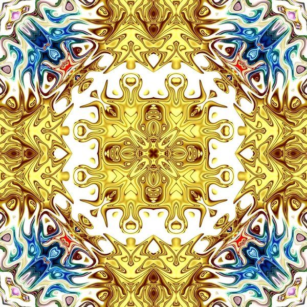 Mandala Original Padrão Redondo Oriental Motivo Místico Fundo Exótico Abstrato — Fotografia de Stock