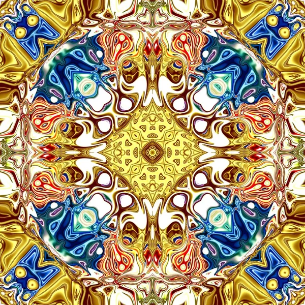 Einzigartiges Mandala Orientalisches Rundes Muster Mystisches Motiv Abstrakter Exotischer Hintergrund — Stockfoto