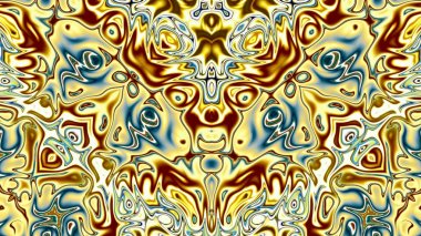 Benzersiz mandala, Oriental yuvarlak desen, mistik motifi, egzotik arka plan. Fantastik fraktal tasarım, geometrik doku parlayan renkli dijital sanat.