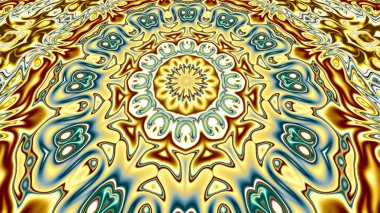 Benzersiz mandala, Oriental yuvarlak desen, mistik motifi, egzotik arka plan. Fantastik fraktal tasarım, geometrik doku parlayan renkli dijital sanat.