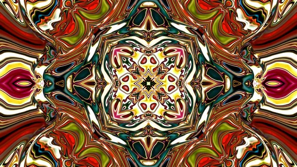 Mandala Único Patrón Redondo Oriental Motivo Místico Fondo Exótico Abstracto —  Fotos de Stock