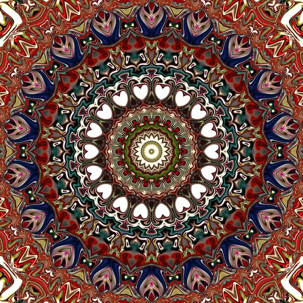 Mandala Unico Modello Rotondo Orientale Motivo Mistico Astratto Sfondo Esotico — Foto Stock