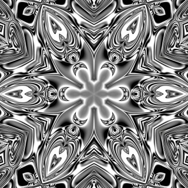 Benzersiz mandala, Oriental yuvarlak desen, mistik motifi, egzotik arka plan. Fantastik fraktal tasarım, geometrik doku parlayan renkli dijital sanat.