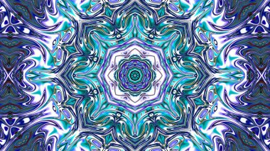 Benzersiz mandala, Oriental yuvarlak desen, mistik motifi, egzotik arka plan. Fantastik fraktal tasarım, geometrik doku parlayan renkli dijital sanat.