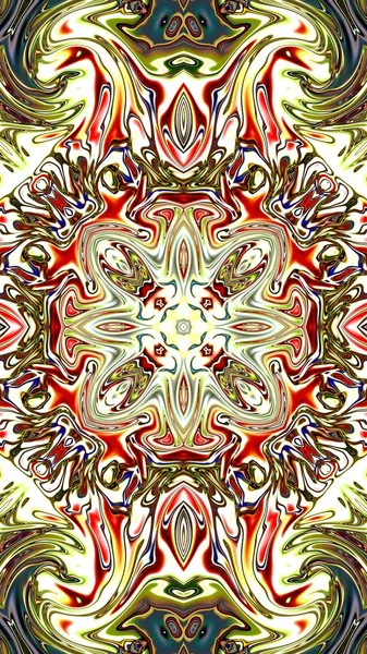 Mandala Único Patrón Redondo Oriental Motivo Místico Fondo Exótico Abstracto —  Fotos de Stock